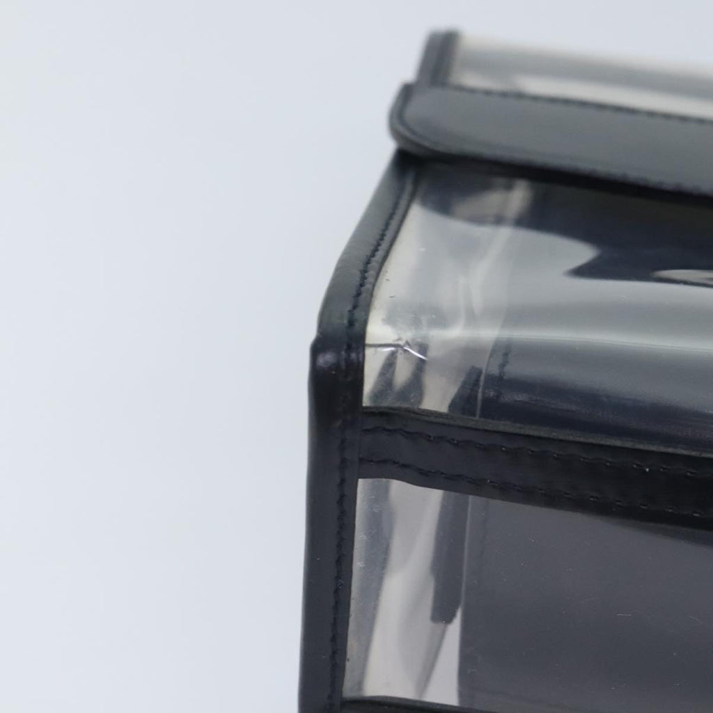 GUCCI Clutch Bag Vinyl Clear Black Silver 039 2058 0719 5 91030