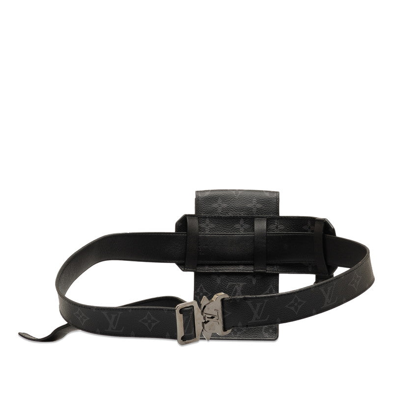 Louis Vuitton Monogram Eclipse Sanctuary Utility Waistport Body Bag M0235Q Gr PVC Leather Men LOUIS VUITTON
