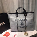 CHL Deauville Tote Canvas Bag Light Grey For Women, Women’s Handbags, Shoulder Bags 15in/38cm A66941