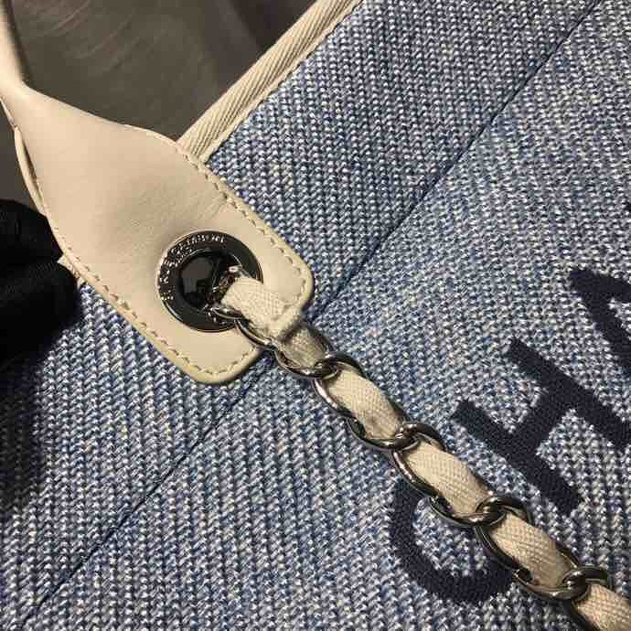 CHL Deauville Tote Canvas Bag Light Grey For Women, Women’s Handbags, Shoulder Bags 15in/38cm A66941