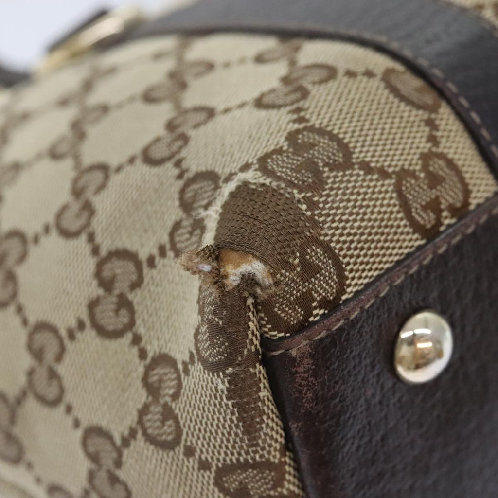 GUCCI GG Canvas Shoulder Bag Beige Gold 141470 91387