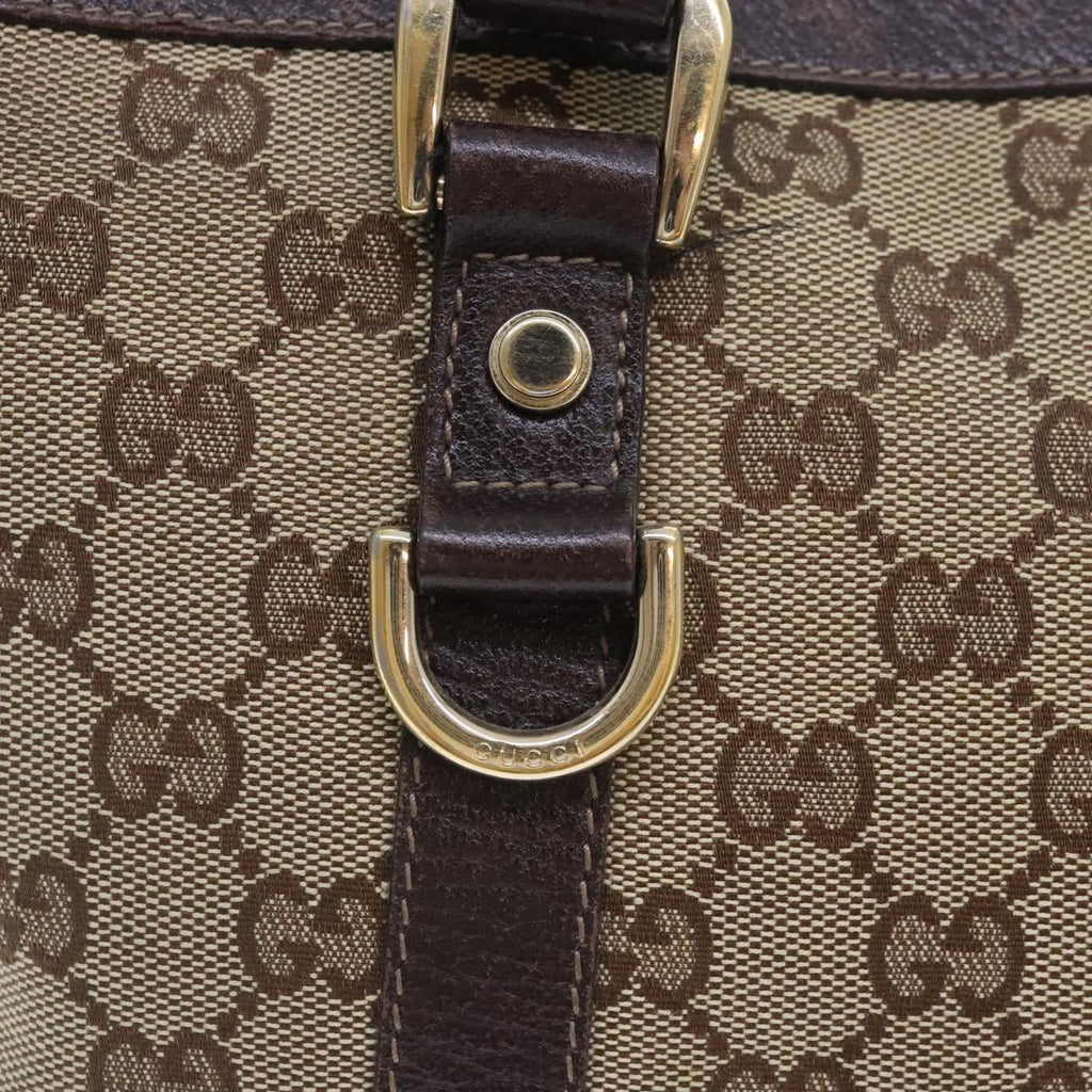 GUCCI GG Canvas Shoulder Bag Beige Gold 141470 91387