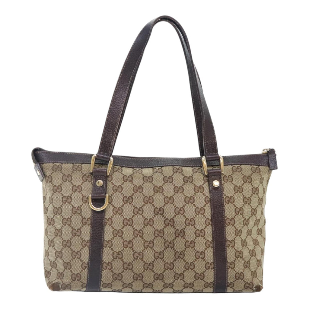GUCCI GG Canvas Shoulder Bag Beige Gold 141470 91387