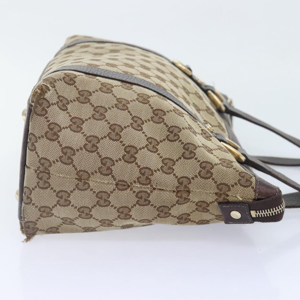 GUCCI GG Canvas Shoulder Bag Beige Gold 141470 91387