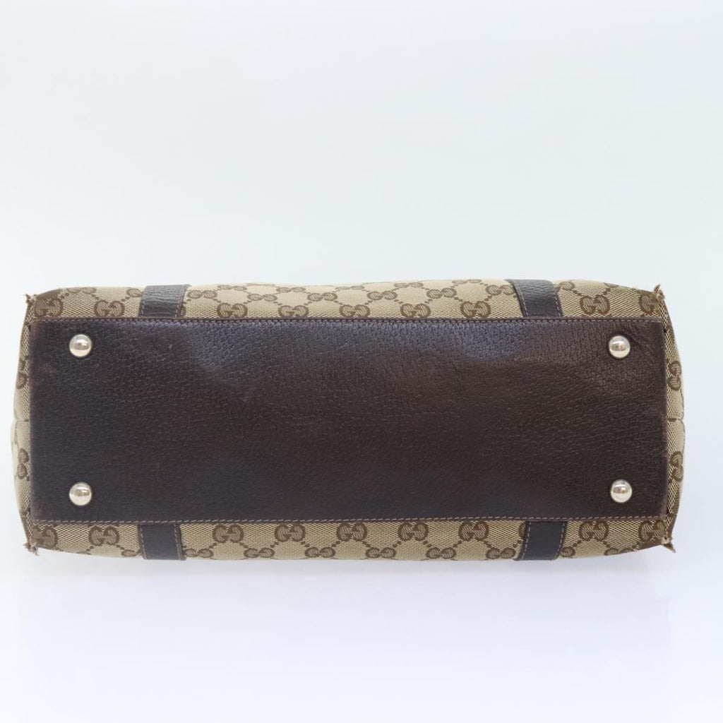 GUCCI GG Canvas Shoulder Bag Beige Gold 141470 91387