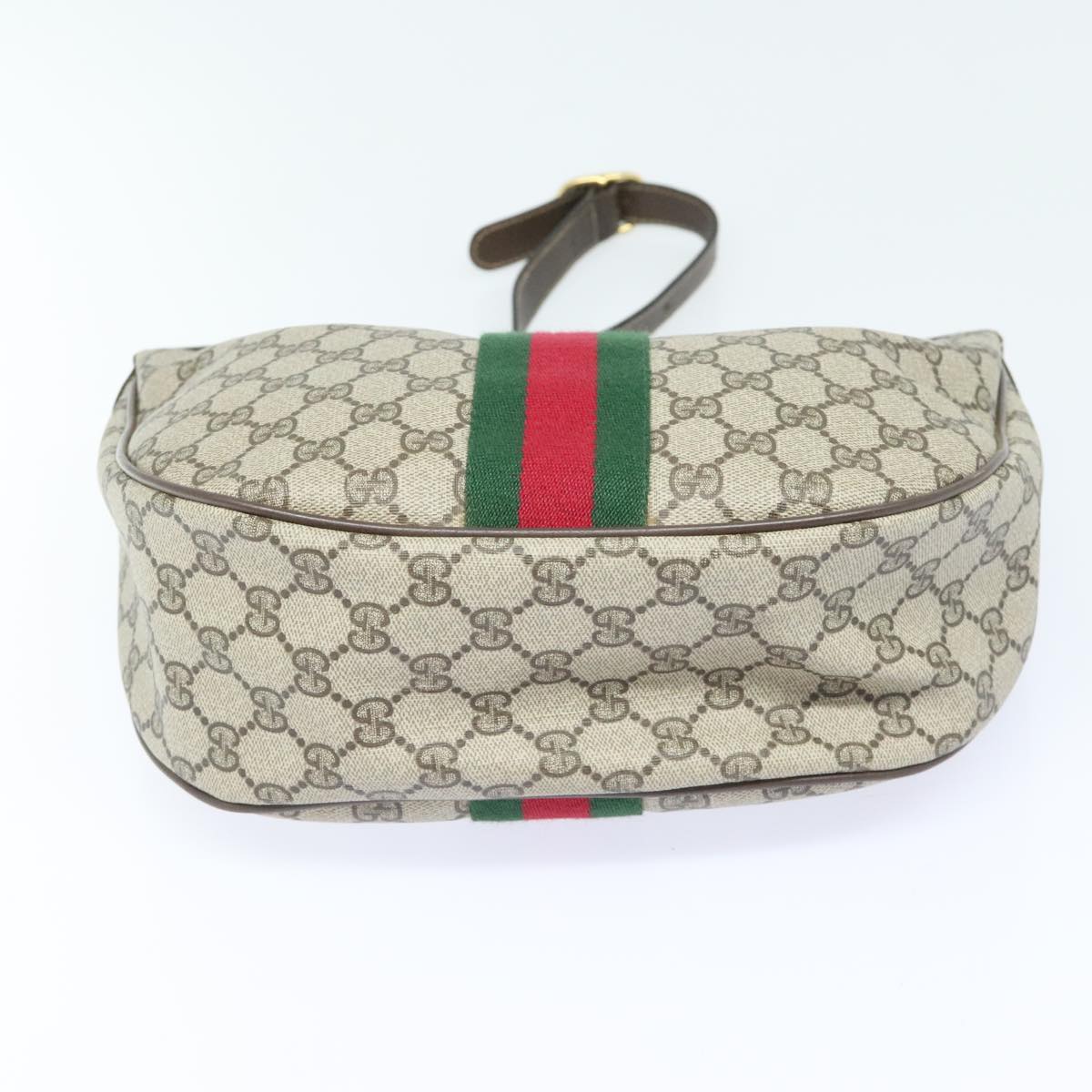GUCCI GG Supreme Web Sherry Line Shoulder Bag PVC Beige Red 10 2 3840 91389