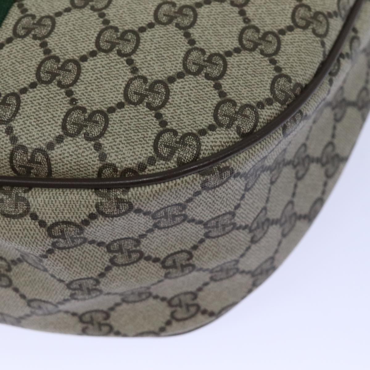 GUCCI GG Supreme Web Sherry Line Shoulder Bag PVC Beige Red 10 2 3840 91389
