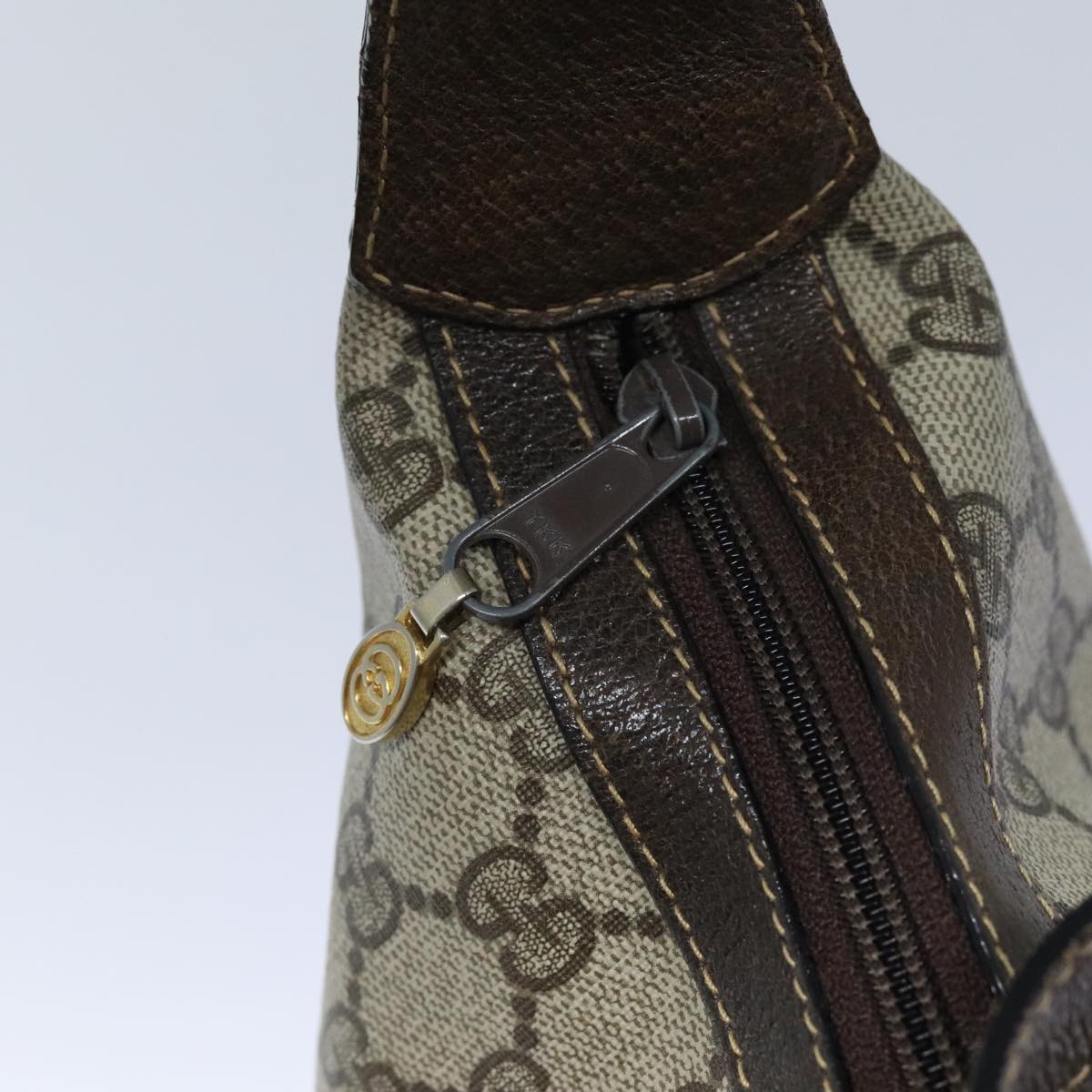 GUCCI GG Supreme Web Sherry Line Shoulder Bag PVC Beige Red 10 2 3840 91389