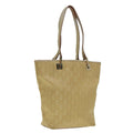 GUCCI GG Canvas Shoulder Bag Gold Tone Gold 0021099 91390