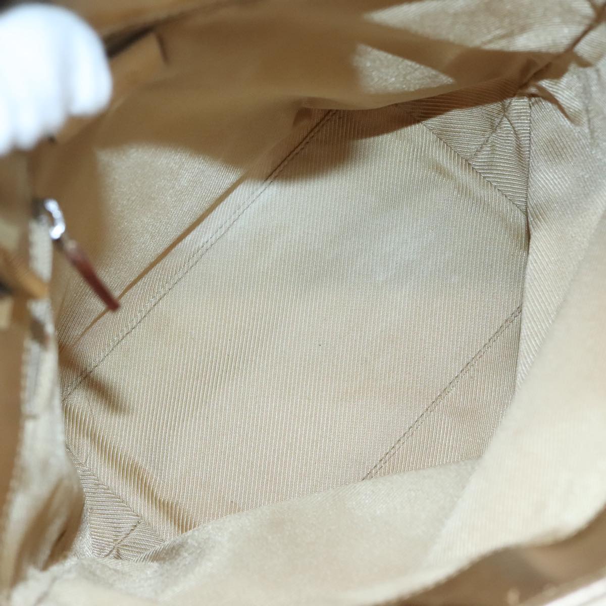 GUCCI GG Canvas Shoulder Bag Gold Tone Gold 0021099 91390