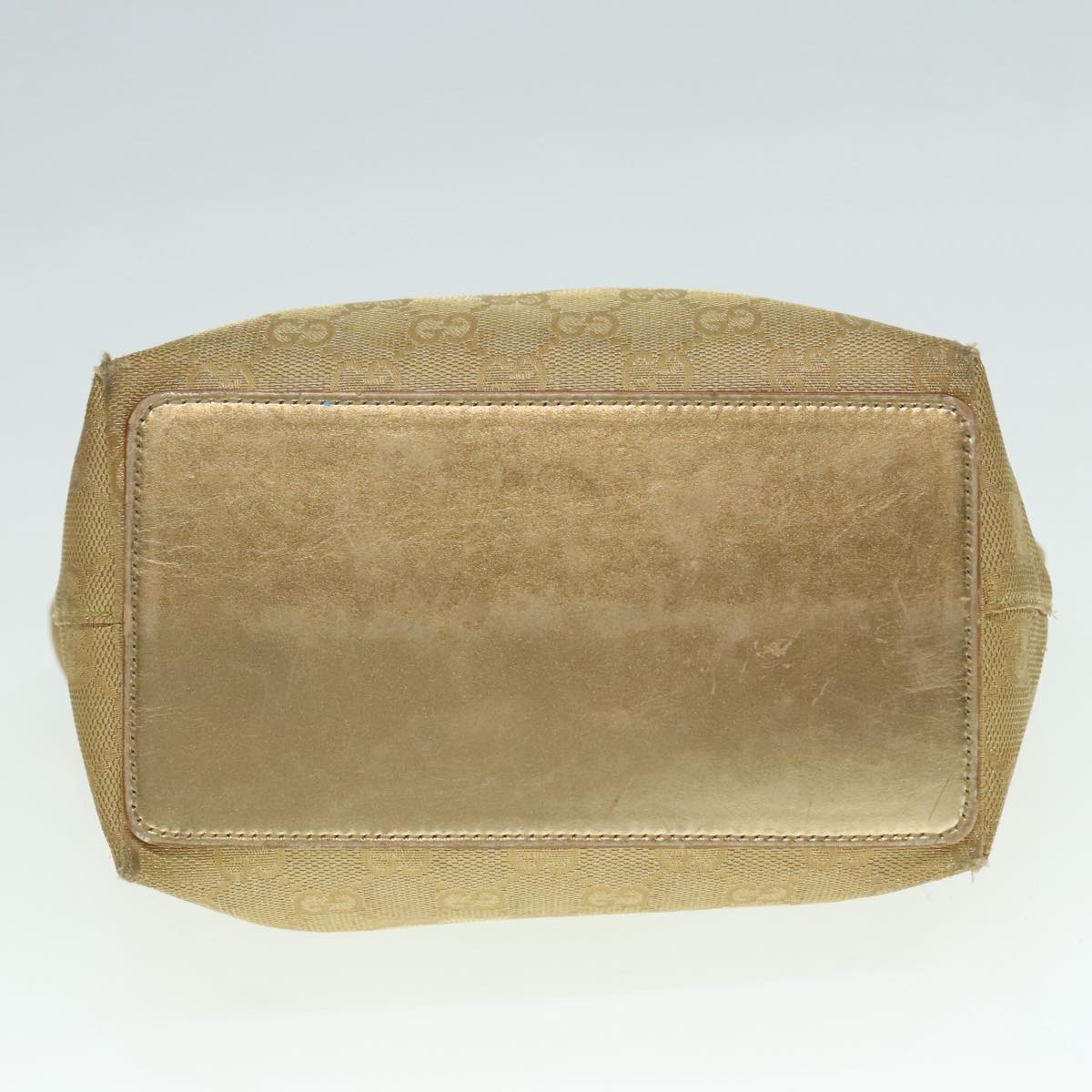GUCCI GG Canvas Shoulder Bag Gold Tone Gold 0021099 91390