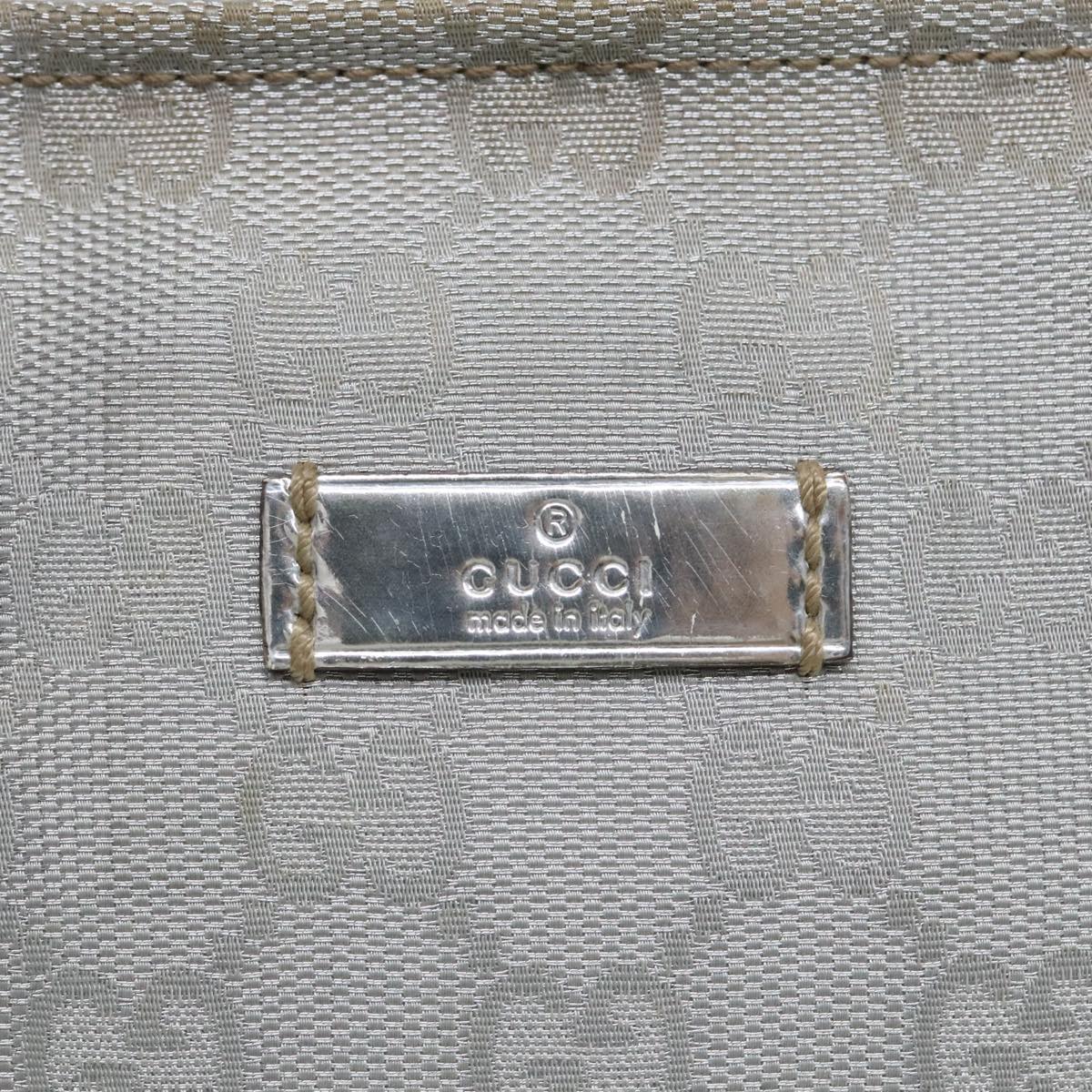 GUCCI Sherry Line GG Canvas Hand Bag Blue Gray Silver tone 91391