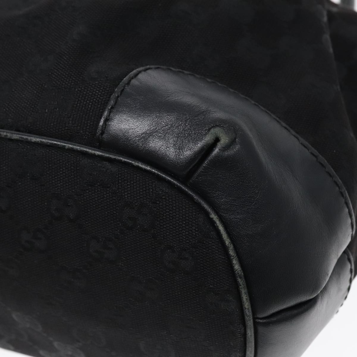 GUCCI GG Canvas Hand Bag 2way Black Gold 247902 91392