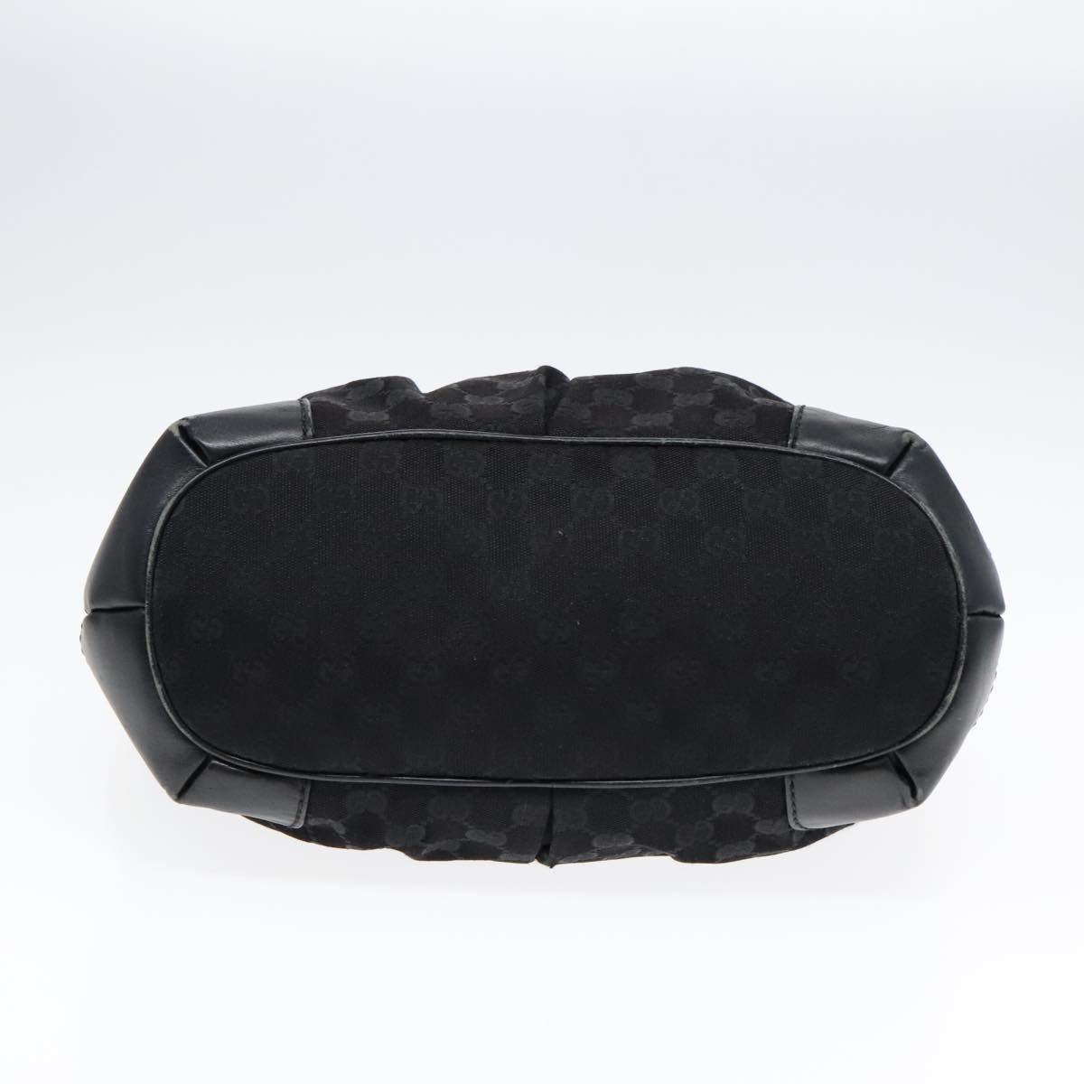 GUCCI GG Canvas Hand Bag 2way Black Gold 247902 91392