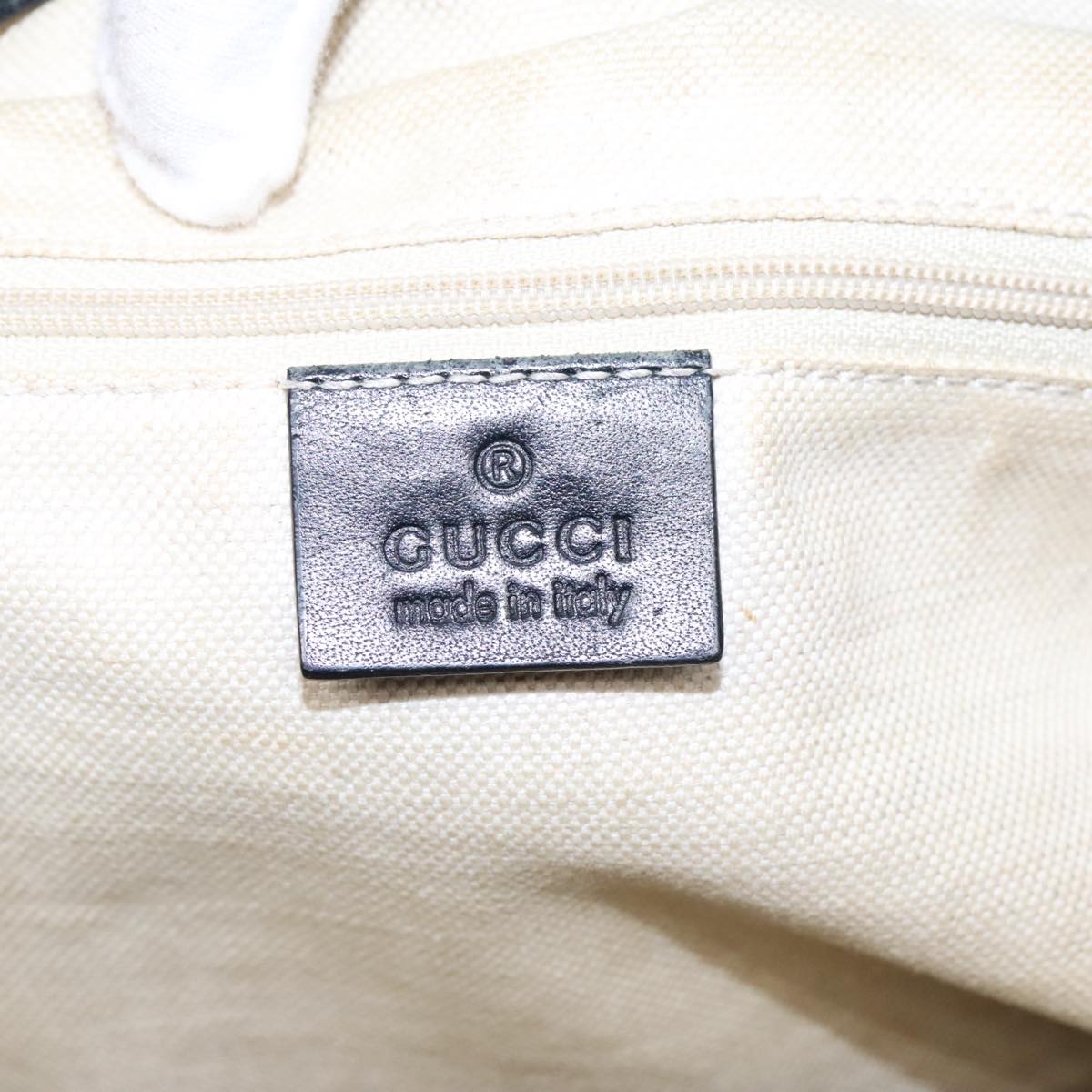 GUCCI GG Canvas Hand Bag 2way Black Gold 247902 91392
