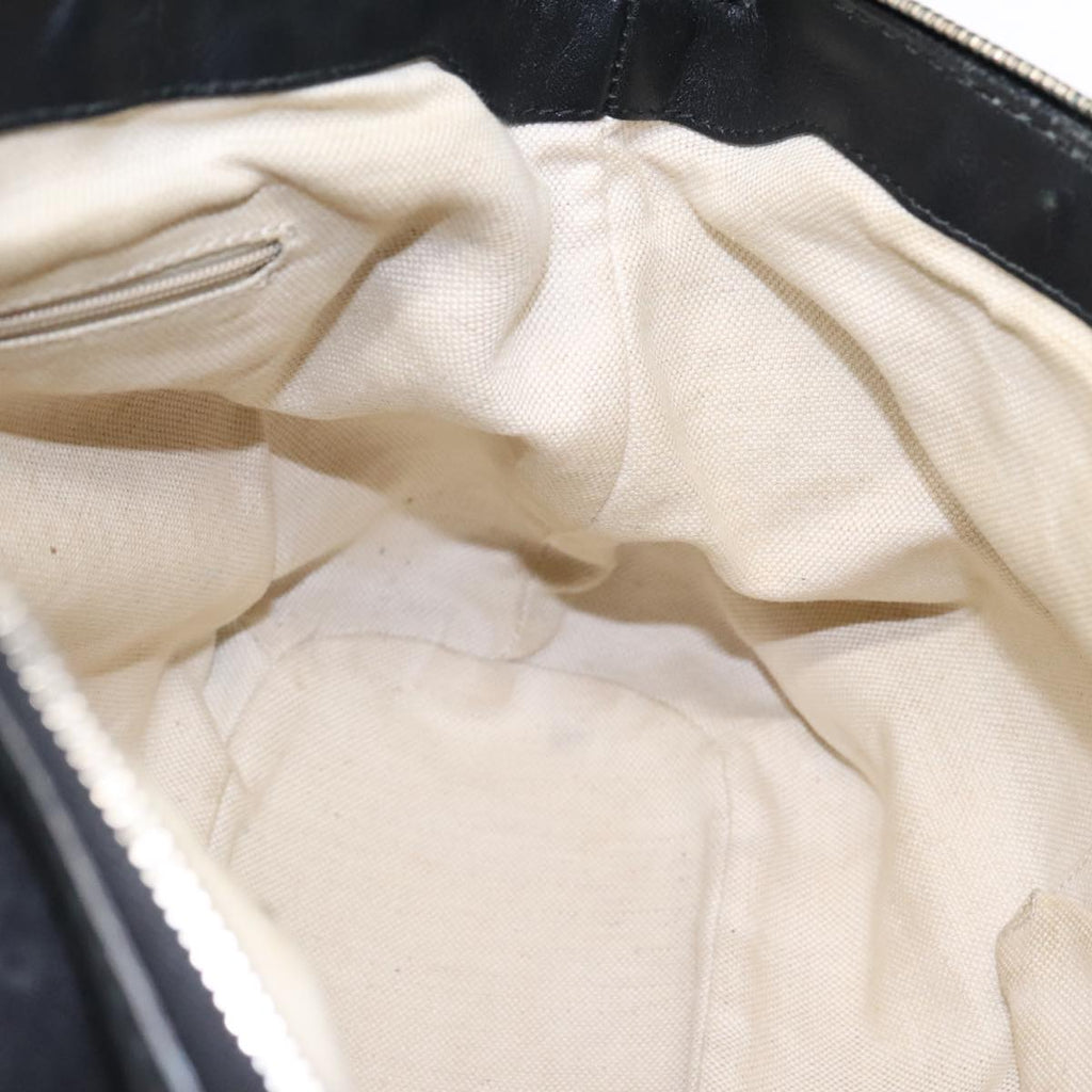 GUCCI GG Canvas Hand Bag 2way Black Gold 247902 91392
