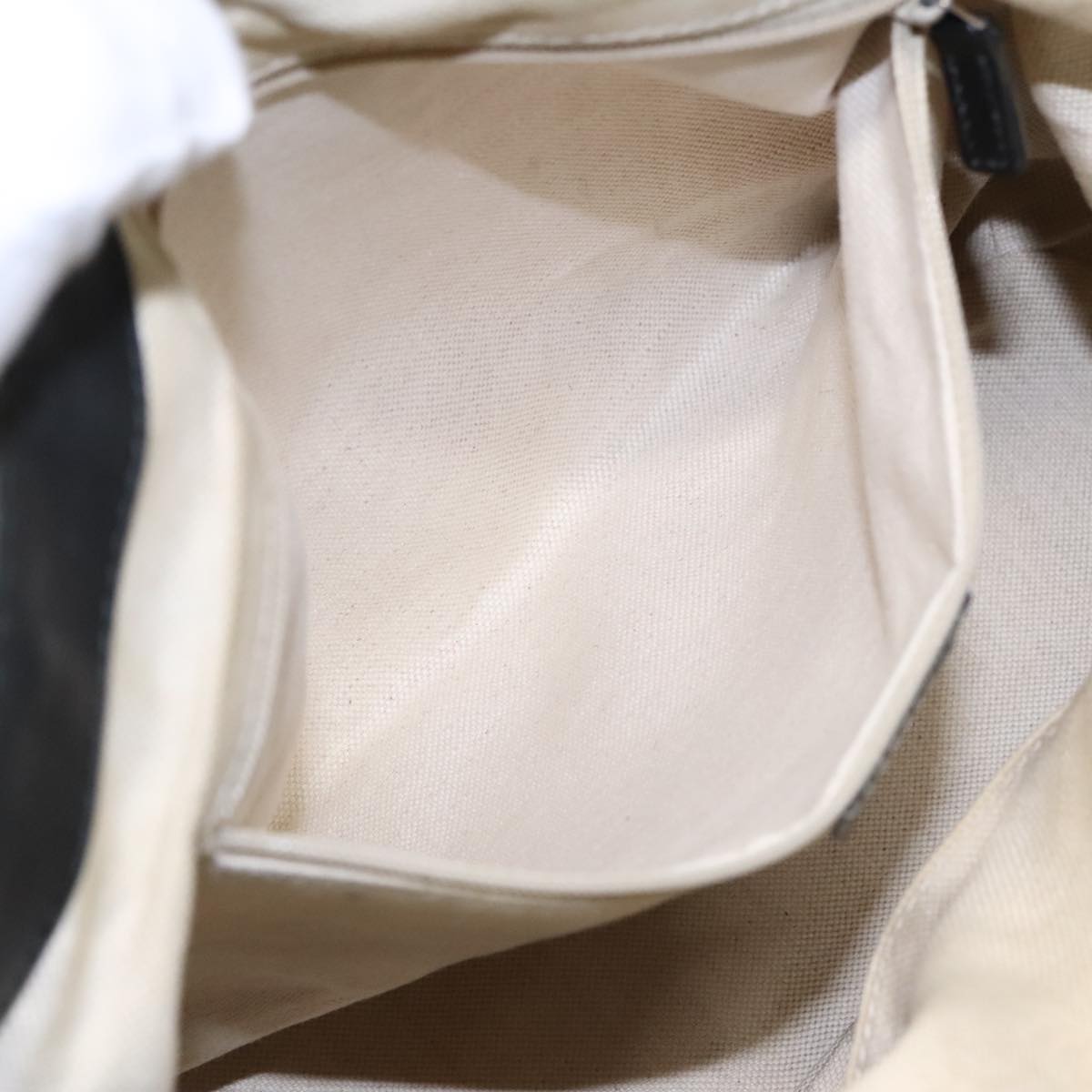 GUCCI GG Canvas Hand Bag 2way Black Gold 247902 91392