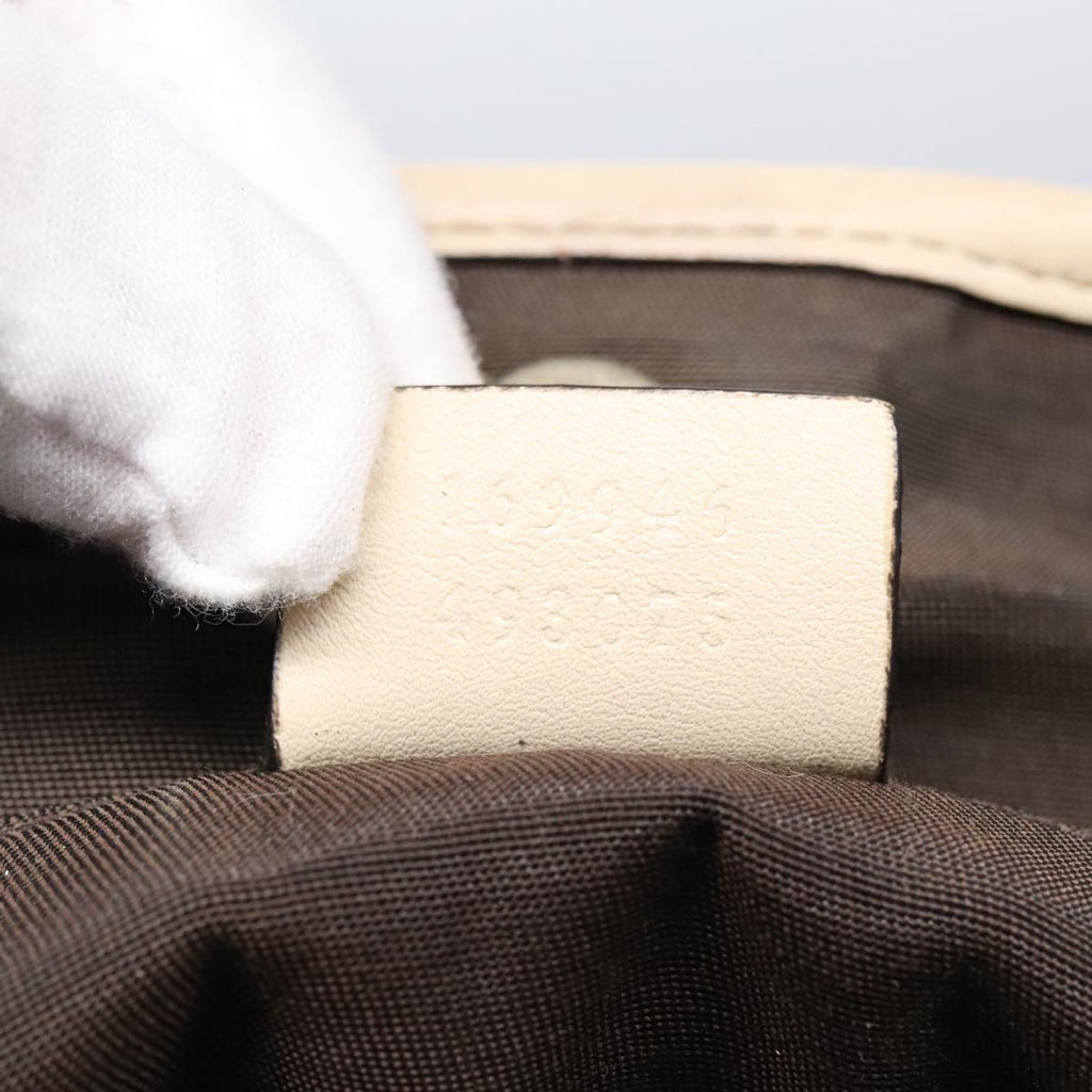 GUCCI GG Canvas Shoulder Bag Beige Gold 169946 91396