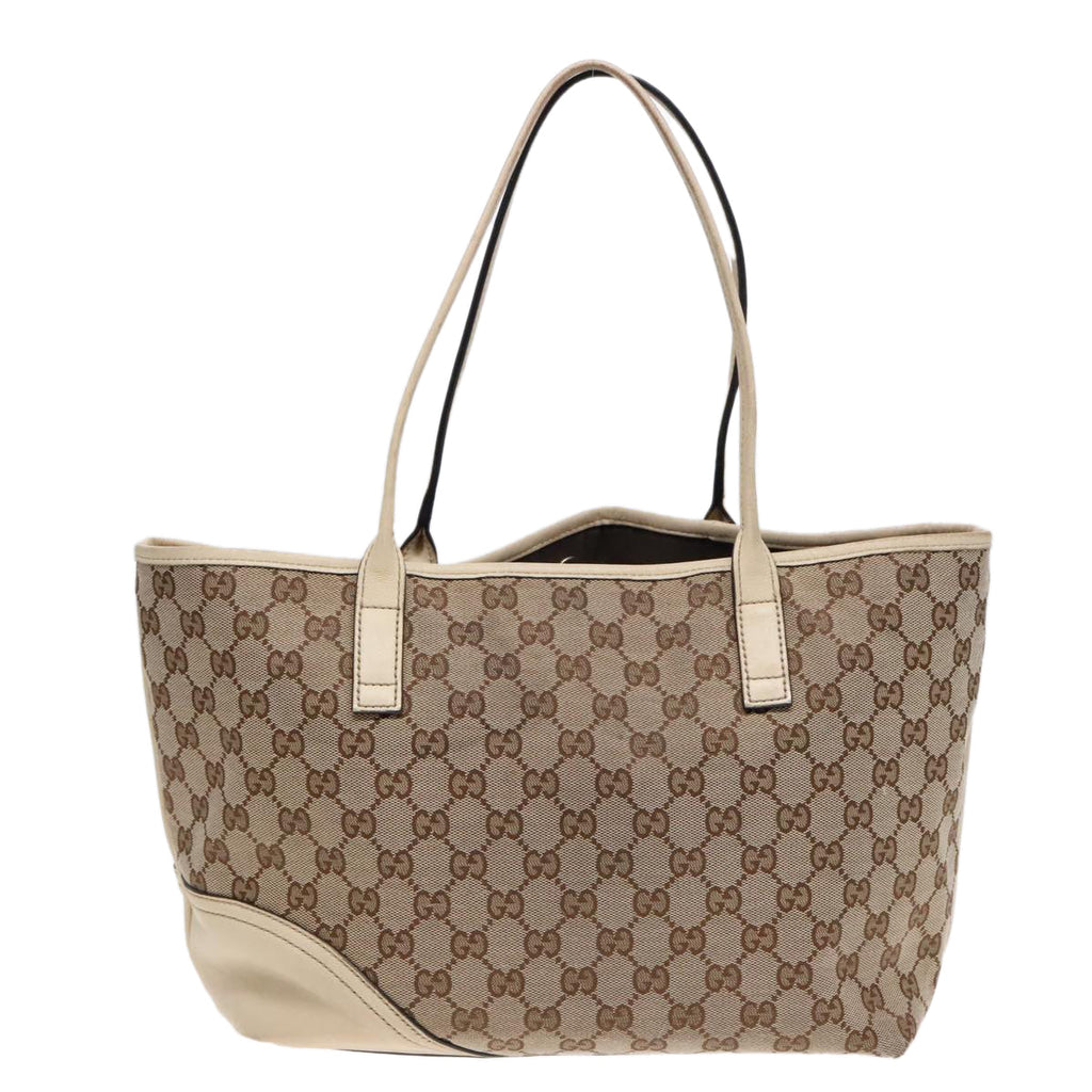 GUCCI GG Canvas Shoulder Bag Beige Gold 169946 91396