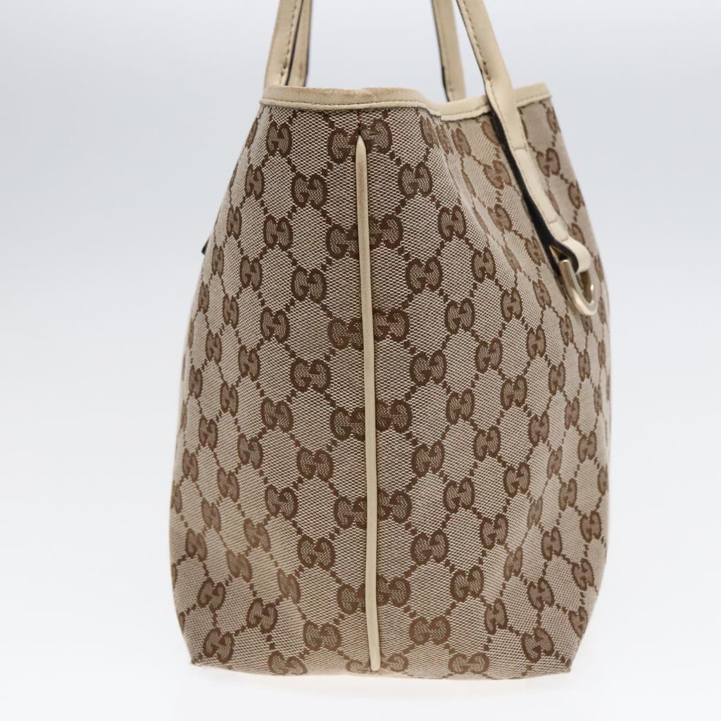 GUCCI GG Canvas Shoulder Bag Beige Gold 169946 91396