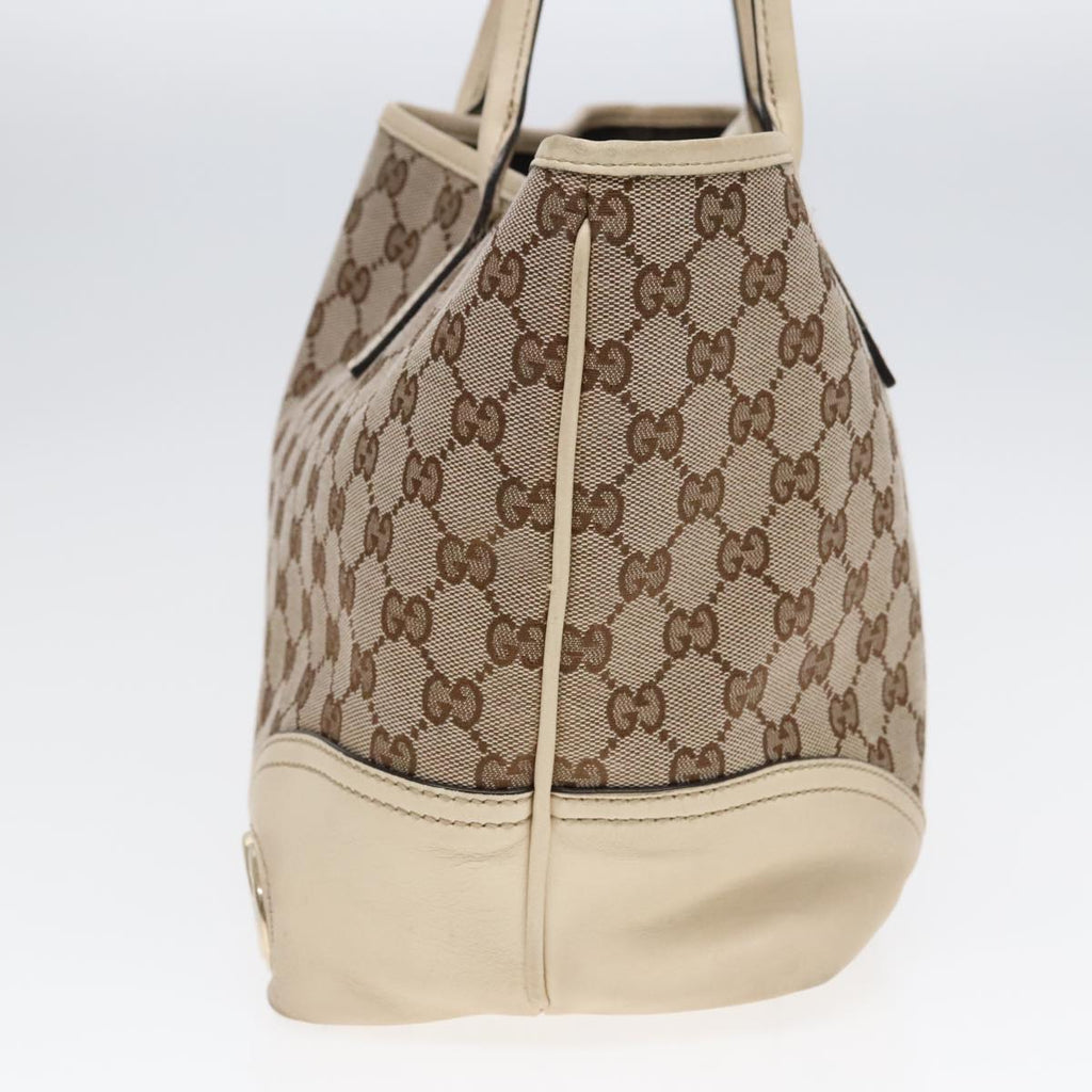 GUCCI GG Canvas Shoulder Bag Beige Gold 169946 91396