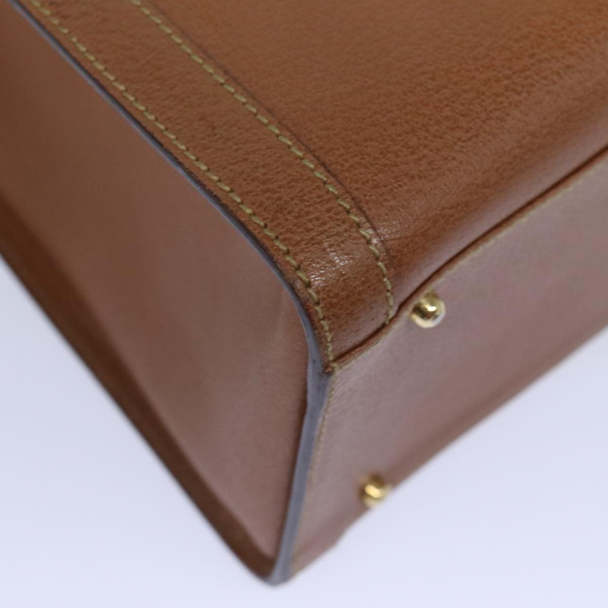 GUCCI Bamboo Hand Bag Leather Brown Gold 002 1186 0260 91413