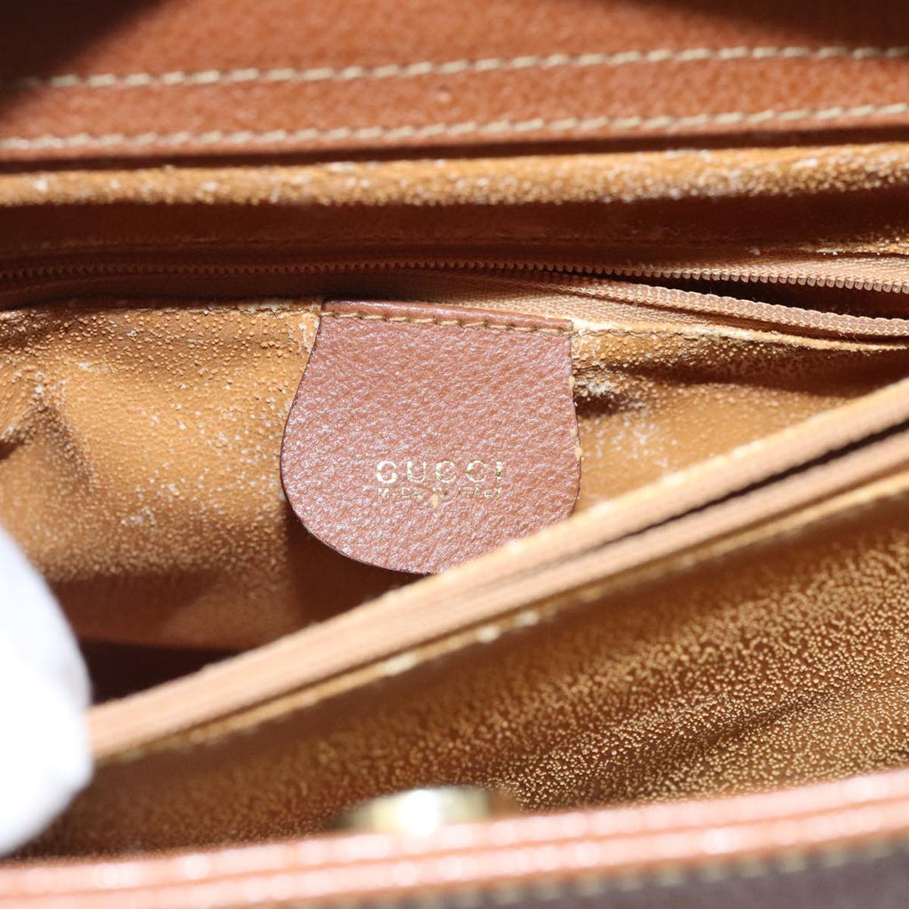 GUCCI Bamboo Hand Bag Leather Brown Gold 002 1186 0260 91413