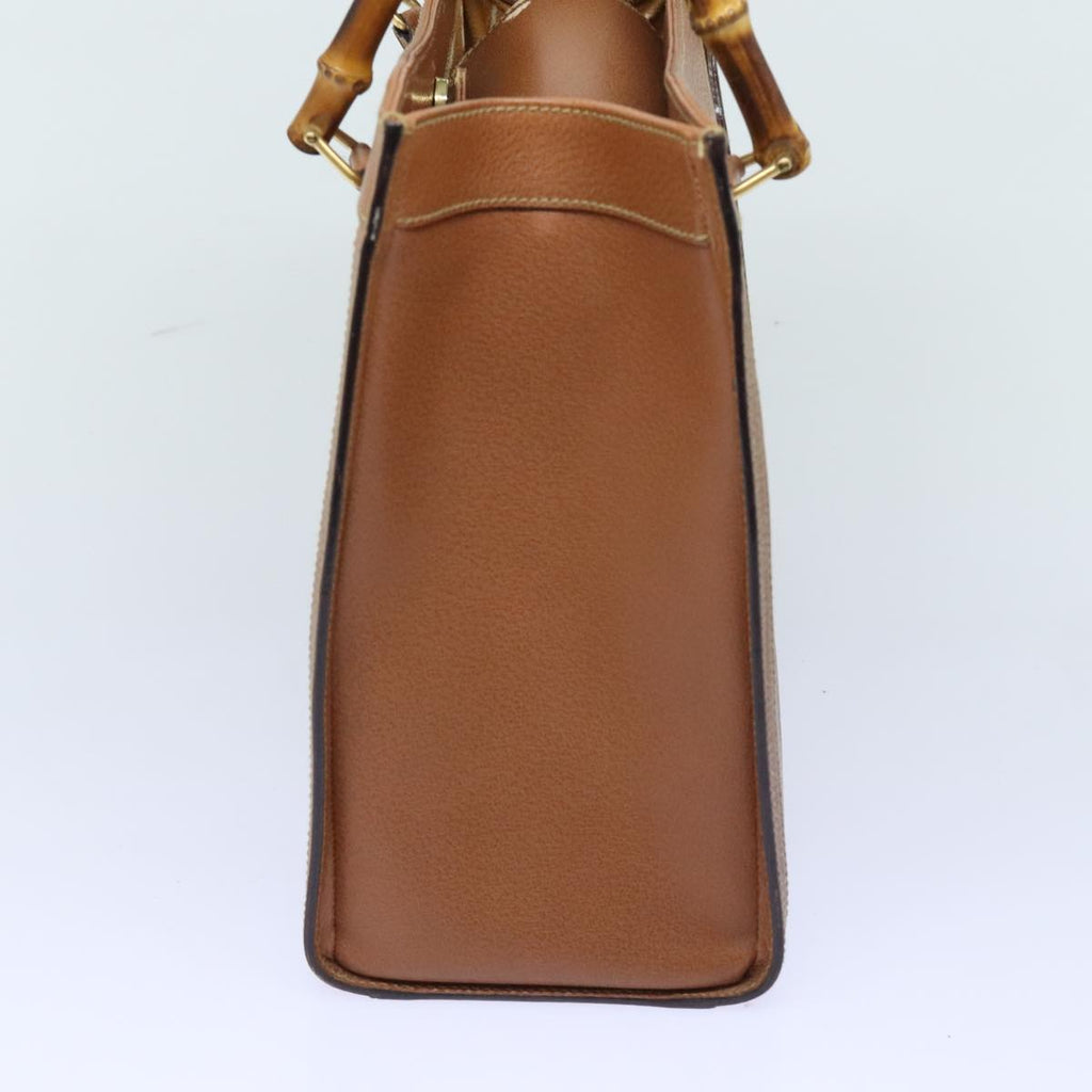 GUCCI Bamboo Hand Bag Leather Brown Gold 002 1186 0260 91413