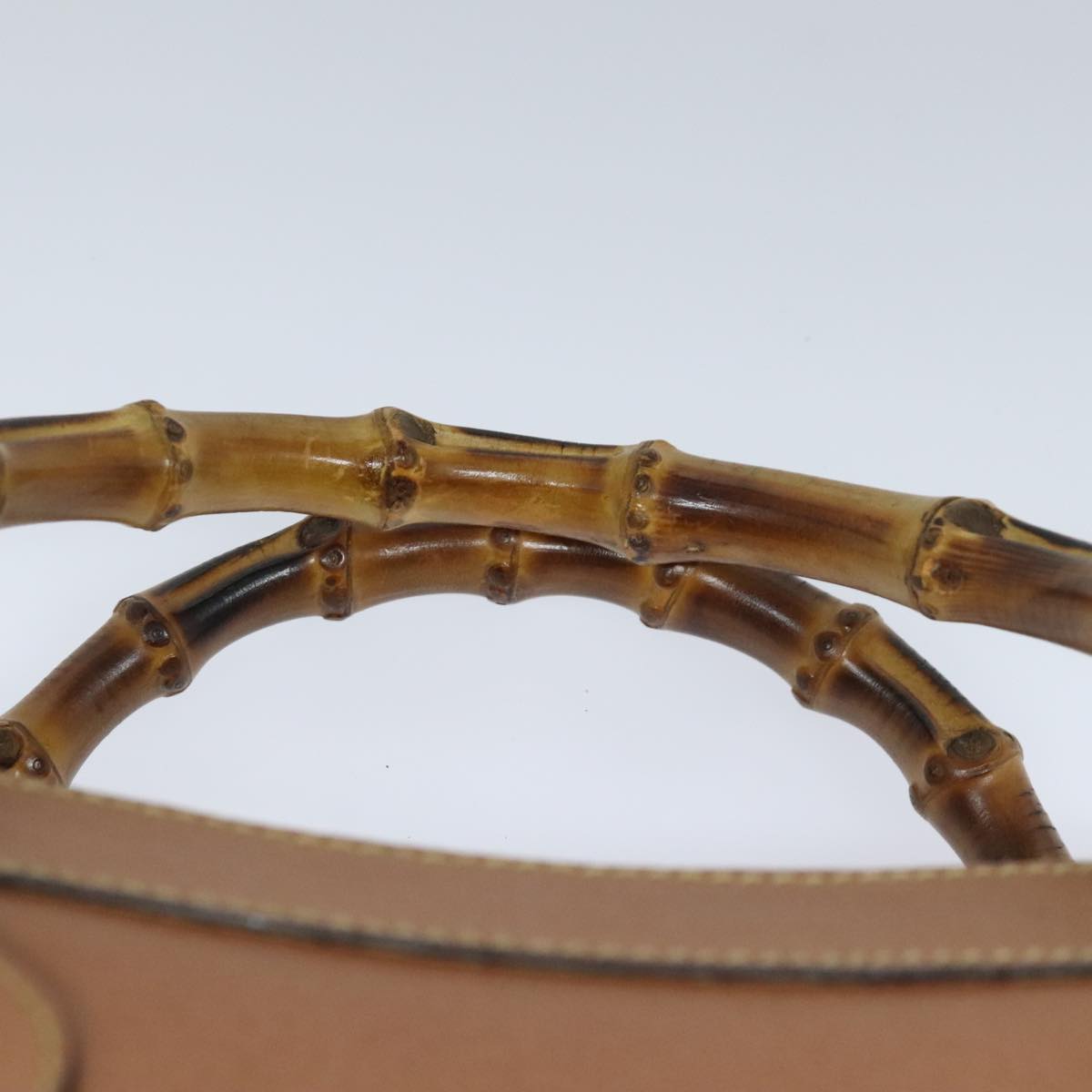 GUCCI Bamboo Hand Bag Leather Brown Gold 002 1186 0260 91413