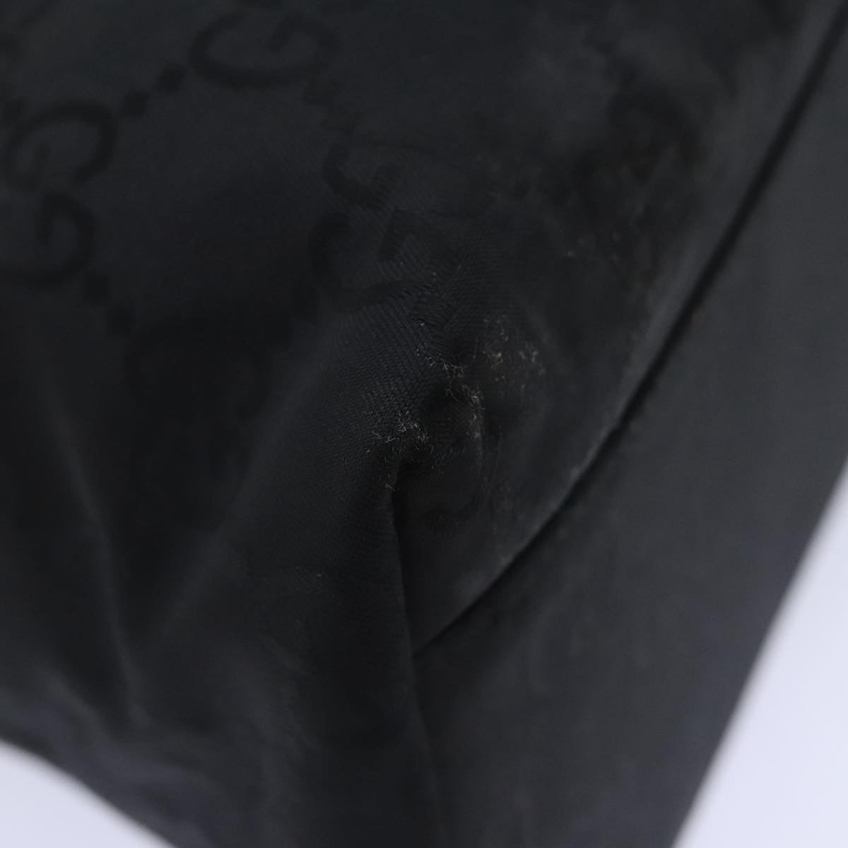GUCCI GG Canvas Shoulder Bag Nylon Black 91479