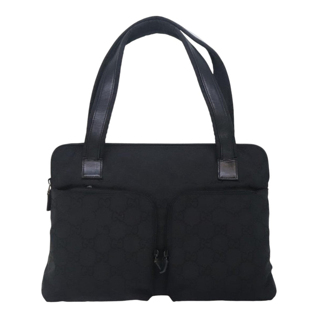 GUCCI GG Canvas Shoulder Bag Nylon Black 91479