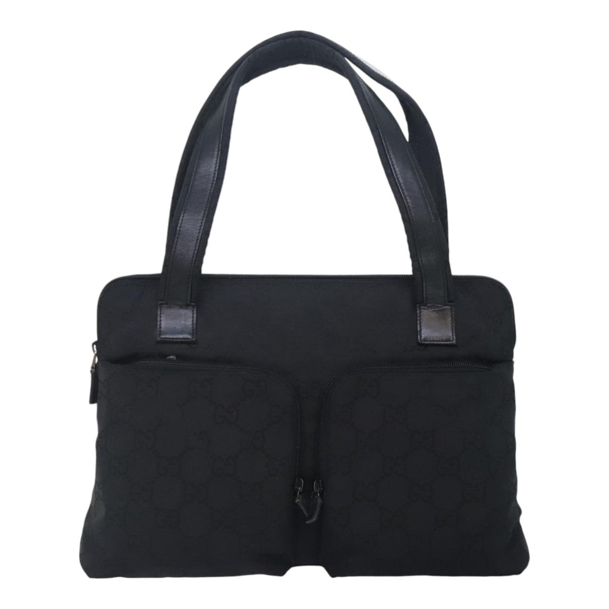 GUCCI GG Canvas Shoulder Bag Nylon Black 91479