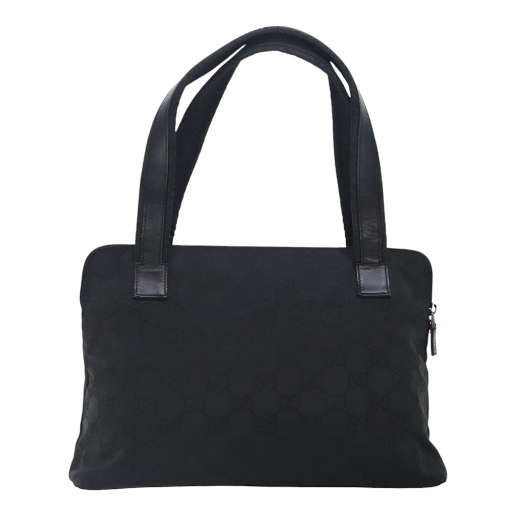 GUCCI GG Canvas Shoulder Bag Nylon Black 91479
