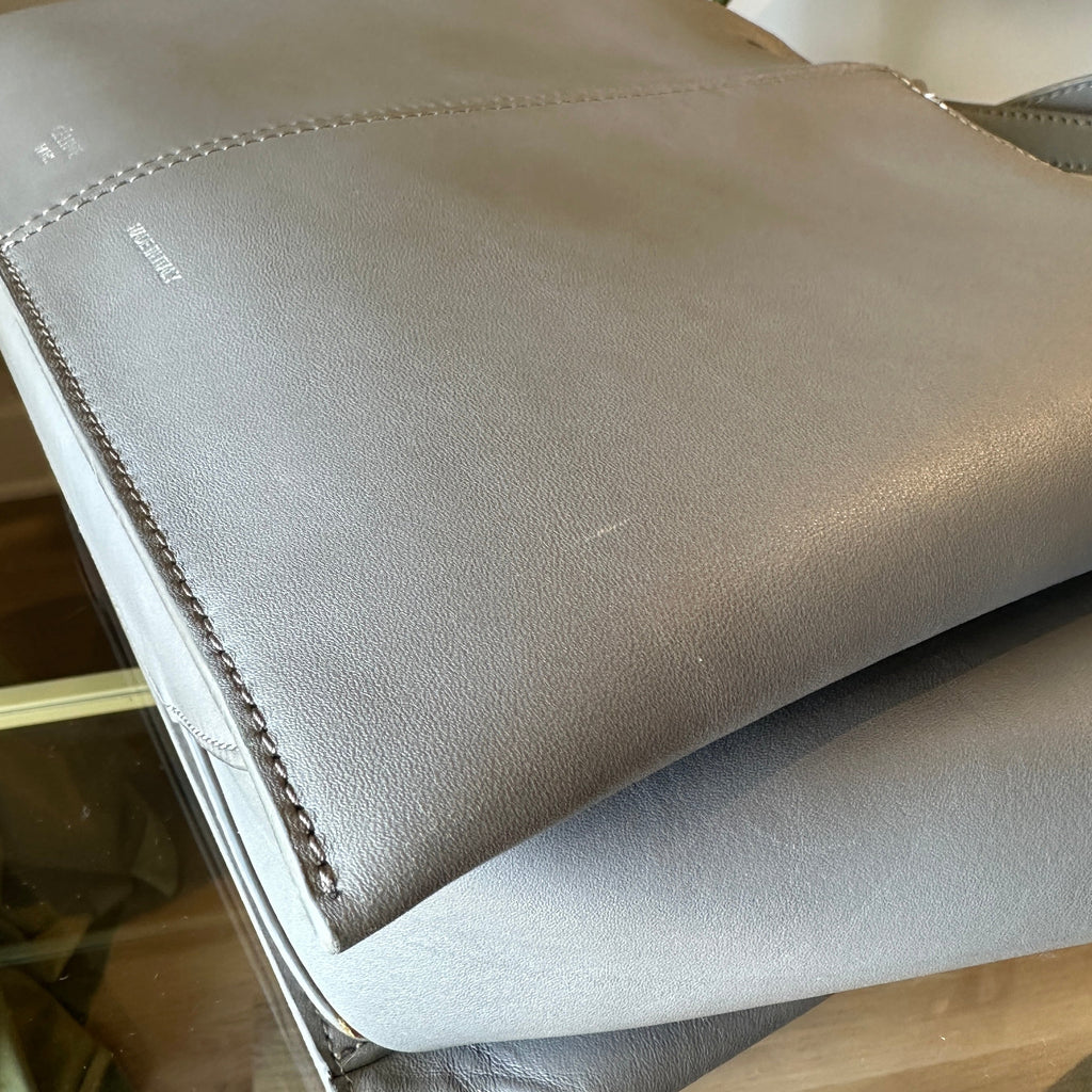 CELINE Tri-fold Medium Grey Shoulder Bag