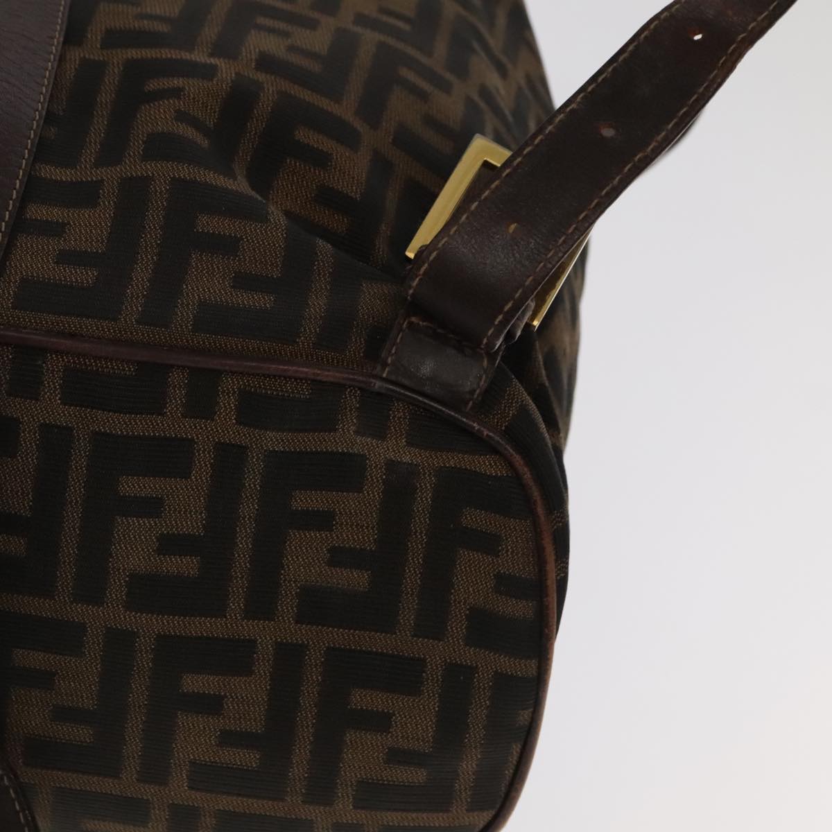 FENDI Zucca Canvas Backpack Brown Black gold 91551