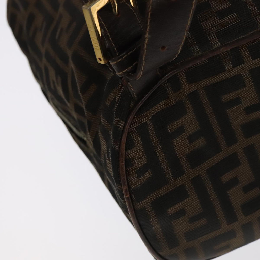 FENDI Zucca Canvas Backpack Brown Black gold 91551