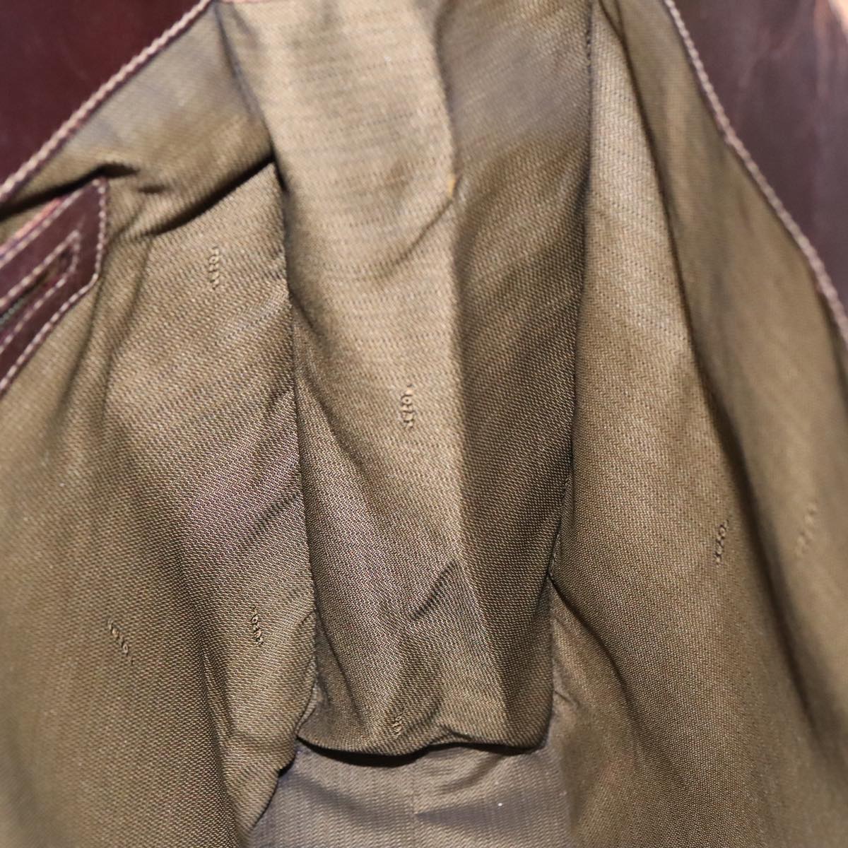 FENDI Zucca Canvas Hand Bag Brown 91561