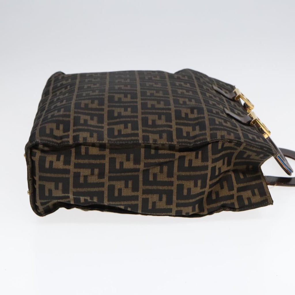 FENDI Zucca Canvas Hand Bag Brown 91561