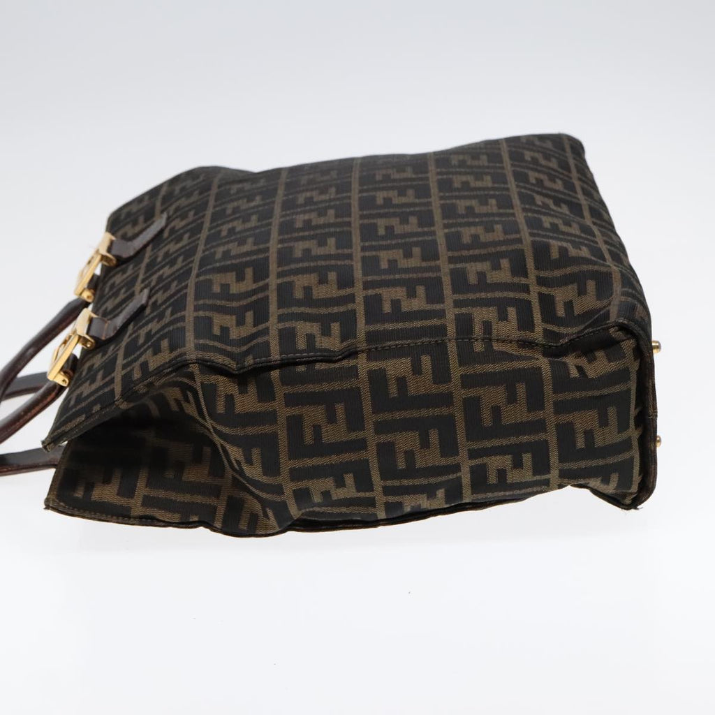 FENDI Zucca Canvas Hand Bag Brown 91561