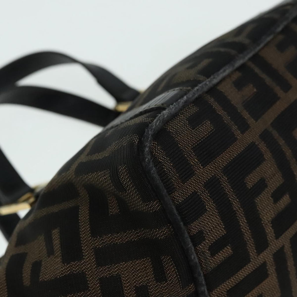 FENDI Zucca Canvas Hand Bag Brown 91562