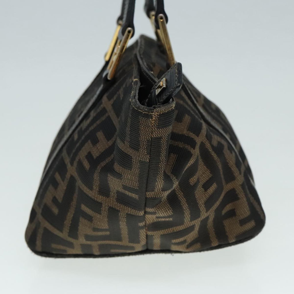 FENDI Zucca Canvas Hand Bag Brown 91562