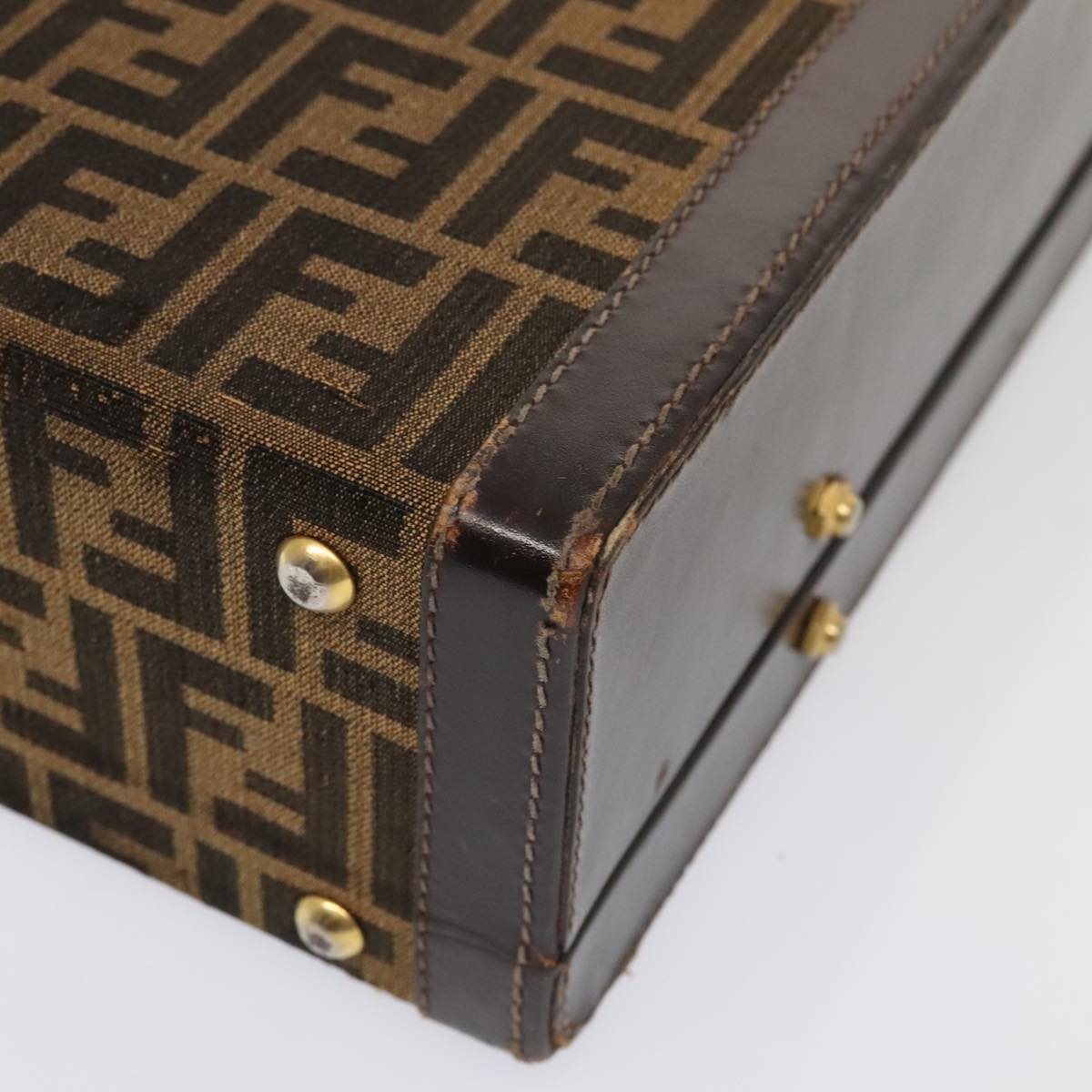 FENDI Zucca Canvas Trunk Brown 91631