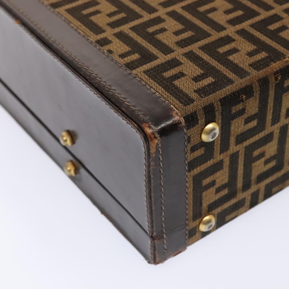 FENDI Zucca Canvas Trunk Brown 91631
