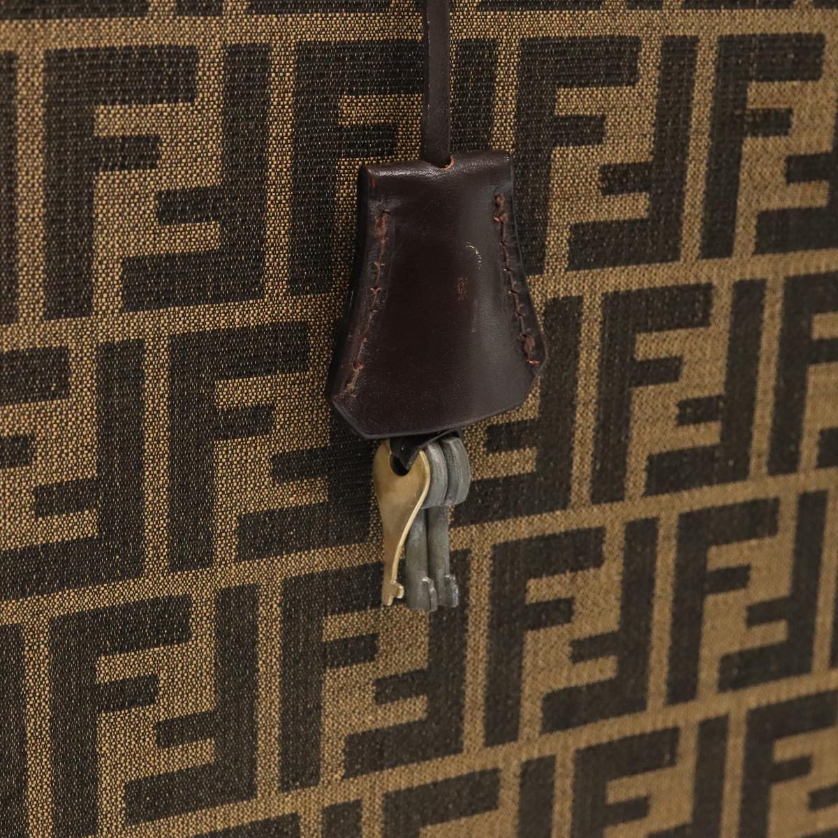 FENDI Zucca Canvas Trunk Brown 91631