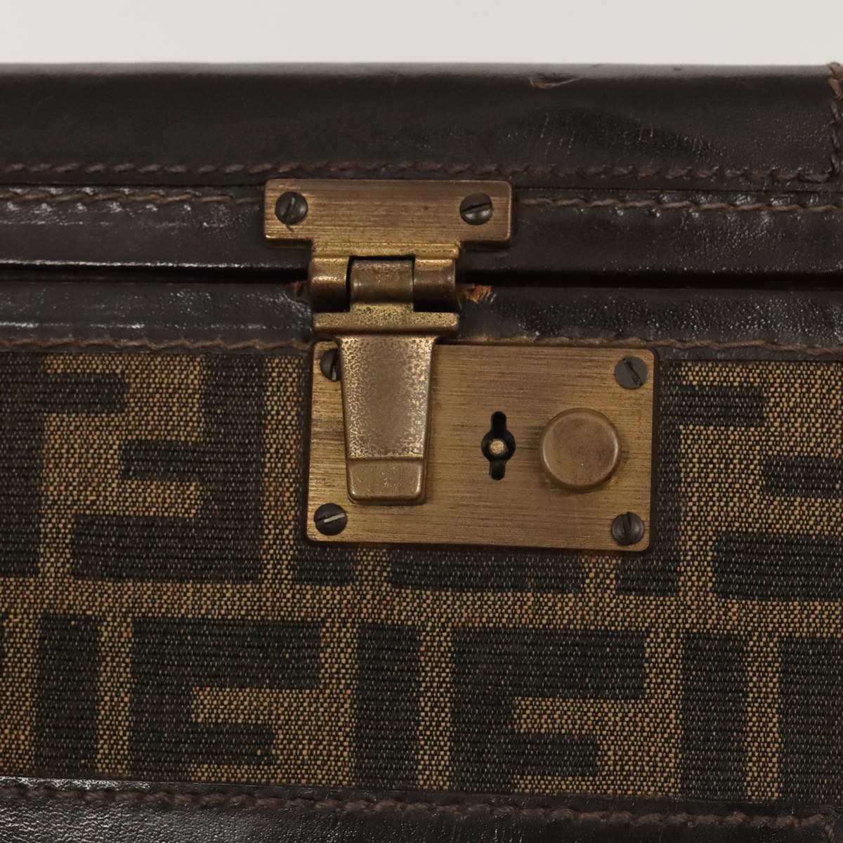 FENDI Zucca Canvas Trunk Brown 91631