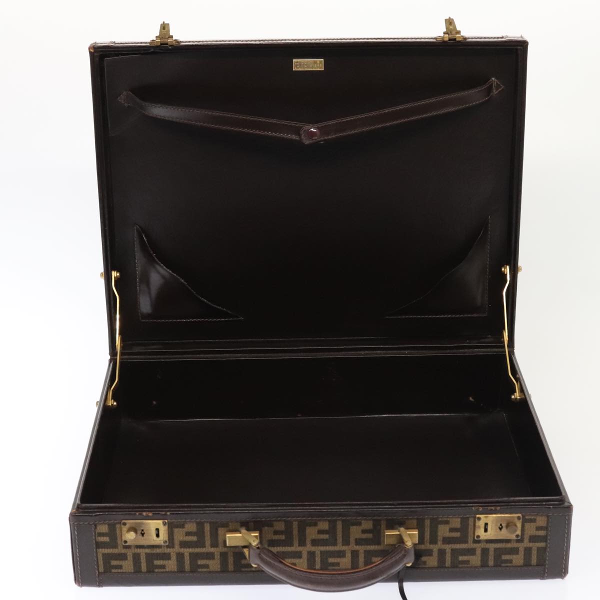 FENDI Zucca Canvas Trunk Brown 91631
