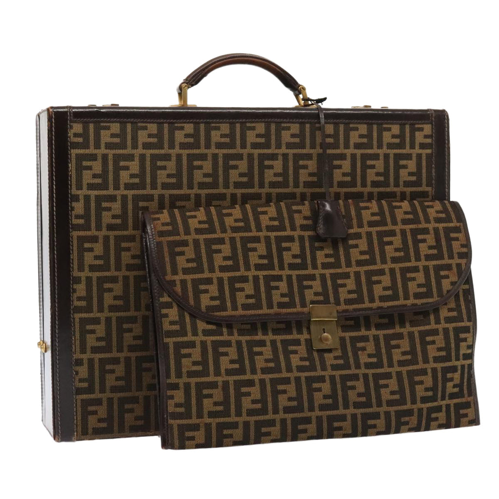 FENDI Zucca Canvas Trunk Brown 91631