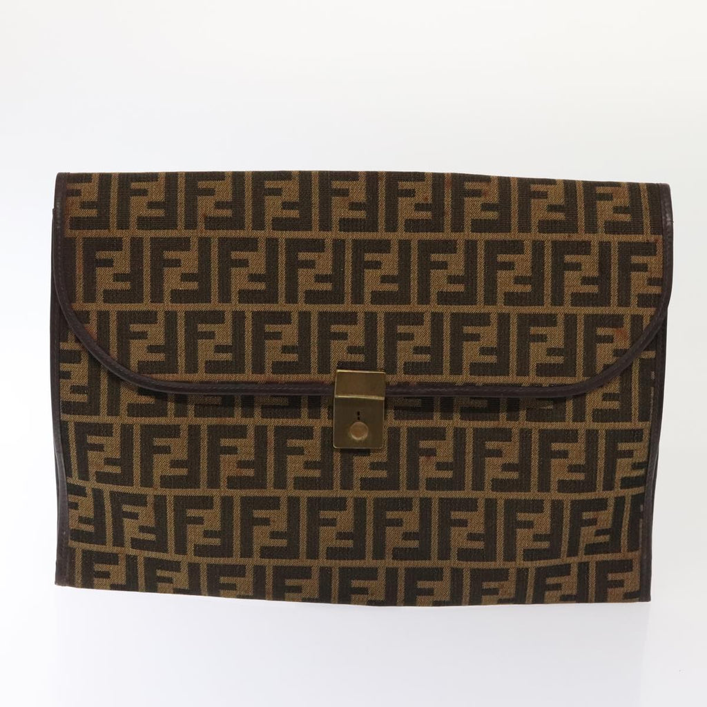 FENDI Zucca Canvas Trunk Brown 91631