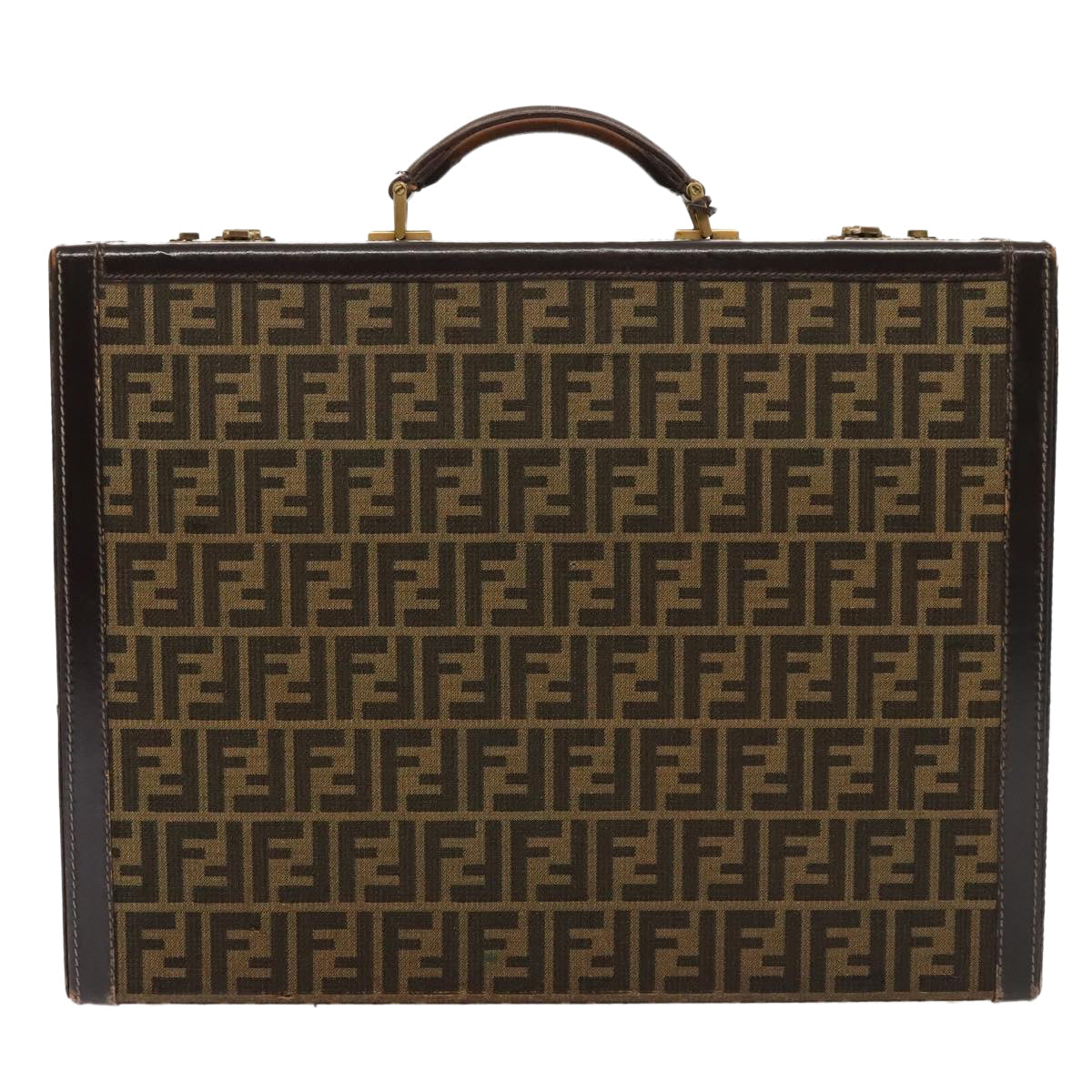 FENDI Zucca Canvas Trunk Brown 91631