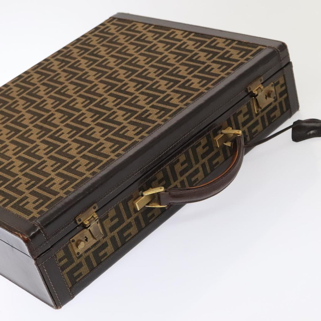 FENDI Zucca Canvas Trunk Brown 91631